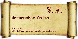 Wermescher Anita névjegykártya